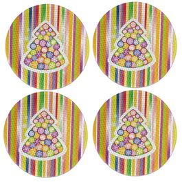 Hermia Pack de 4 Salvamanteles Multicolor de 37 cm
